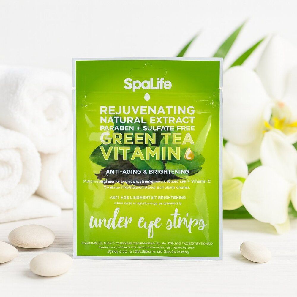 Spa Life Green Tea + Vitamin C Under Eye Strips K-Beauty Anti-Aging Brightening
